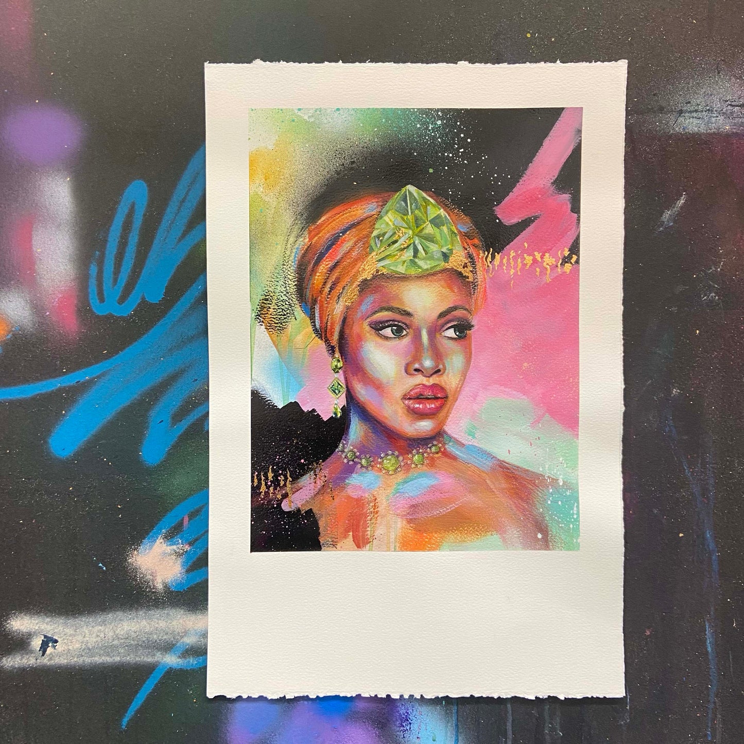 Peridot Goddess - Birthstone August - Artwork on Paper