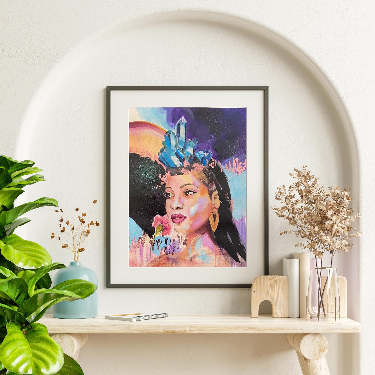 Sapphire Goddess - Birthstone September - Artwork on Paper