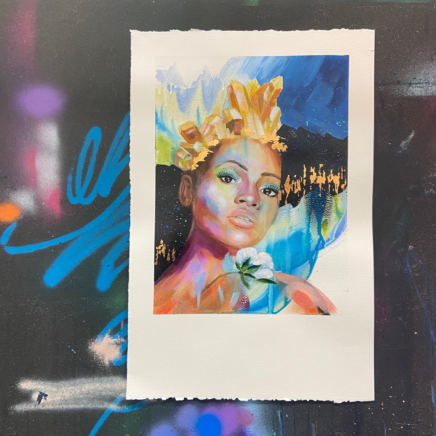 Topaz Goddess - Birthstone November - Artwork on Paper