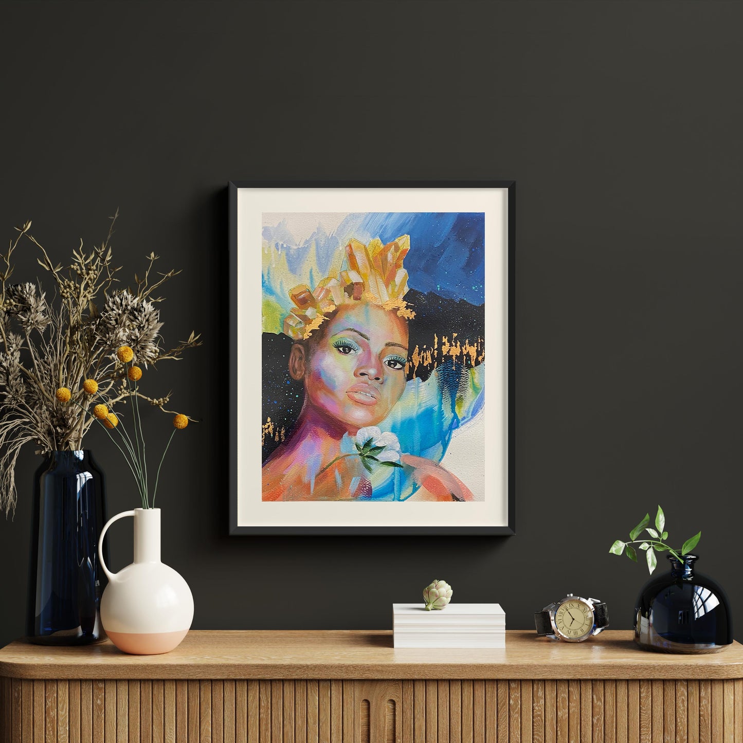 Topaz Goddess - Birthstone November - Artwork on Paper