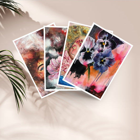 "Floral - Portrait" Art Card bundel