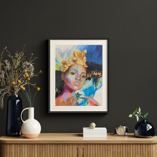 Topaz Goddess - Birthstone November - Artwork on Paper